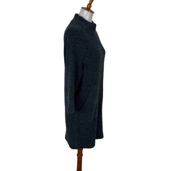 Privilege Australia Blue Gray Sweater Dress 8 Long Sleeve Cozy Minimalist Chic - Picture 2 of 5